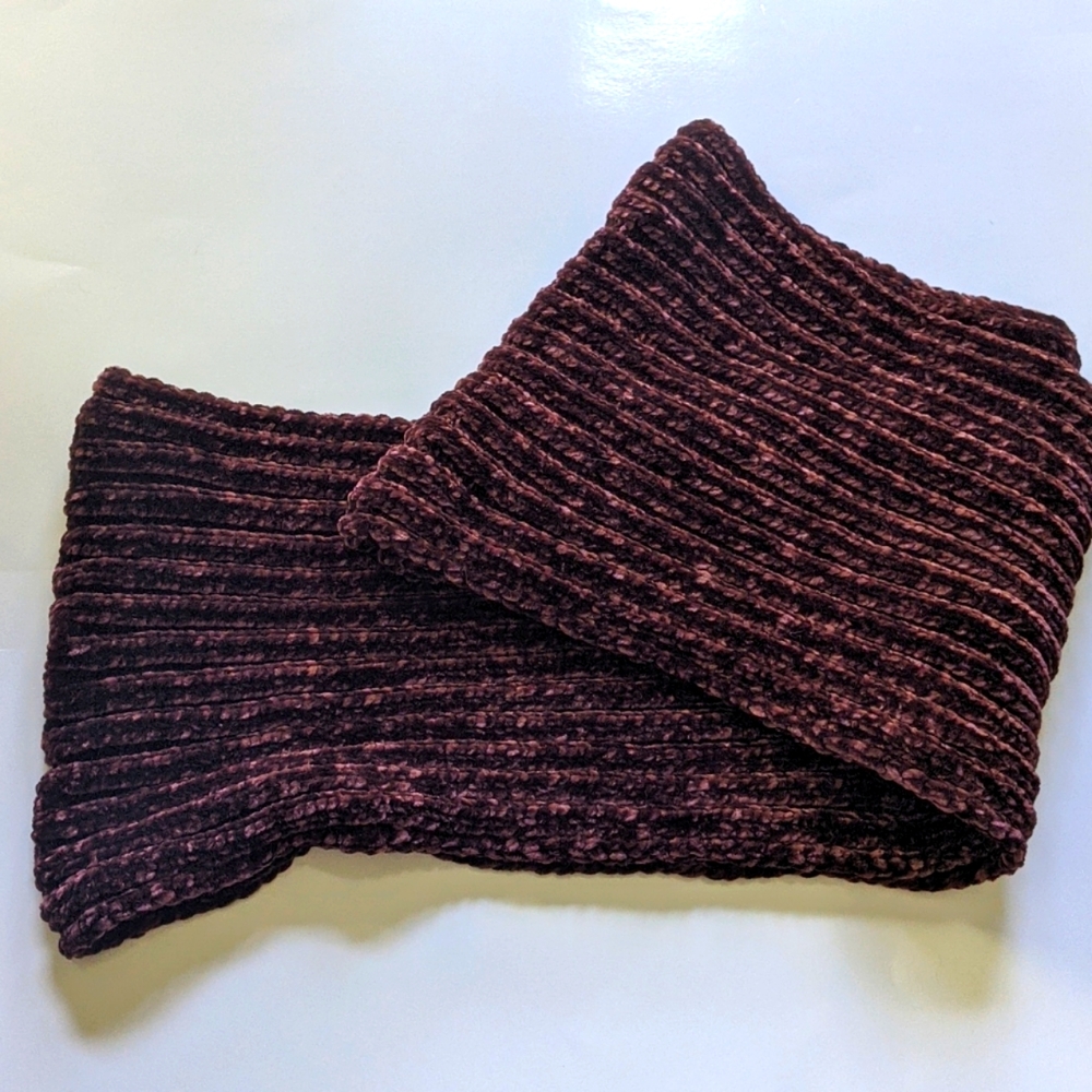 Burgundy Chenille Infinity Scarf